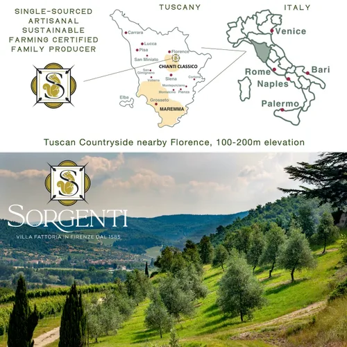 Miniatura 4 de Laudemio Sorgenti, Aceite de Oliva Extra Virgen Rico en Polifenoles de la Toscana +650 mg/kg, Cosecha Temprana Fresca 2024-2025, Premio de Oro