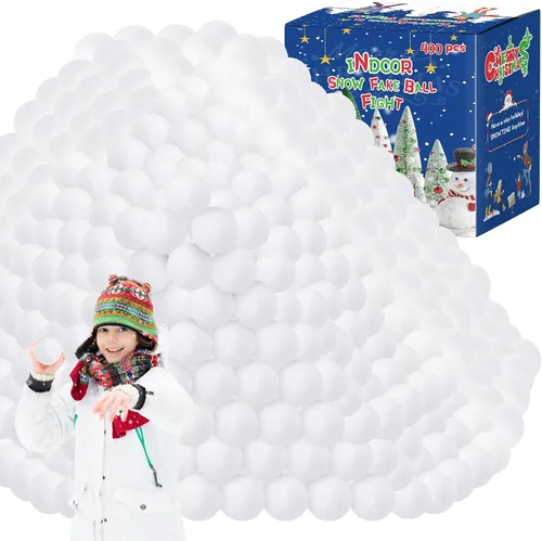 Miniatura 10 de 36 bolas de nieve para niños en interiores, juego de peleas de bolas de nieve de felpa para interiores, bolas de nieve falsas suaves, bolas de nieve