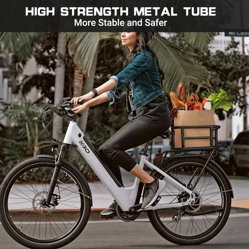 Miniatura 2 de RAYMACE Cesta trasera para bicicleta con red de carga y forro Cesta grande para bicicleta, montaje perfecto para bicicleta eléctrica