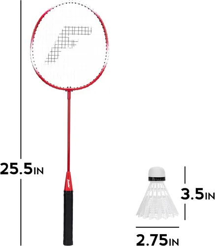 Miniatura 3 de Franklin Sports Badminton Racket + Birdie Set - Replacement Badminton Equipment for Kids + Adults - 2 Player - 4 Player Badminton Racket Sets Rojo