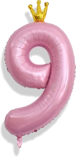 Miniatura 14 de Globos de número azul pastel de 40 pulgadas, globo gigante autoinflable de aluminio número 5 de cumpleaños para niños, globos azul bebé para hombres