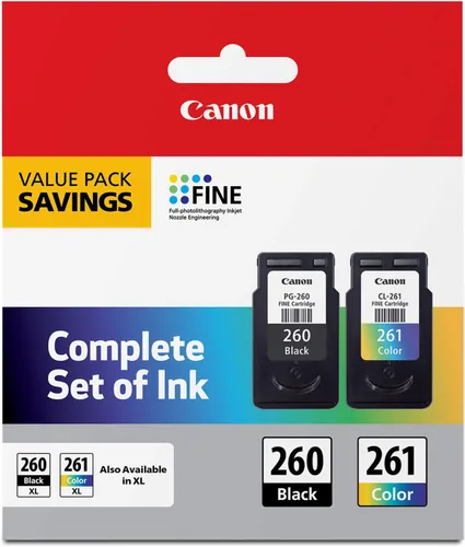 Miniatura 4 de Canon Cartucho de tinta negro PG-260 y cartucho de tinta de color CL-261 Paquete económico