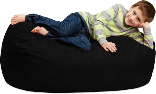 Miniatura 34 de Chill Sack Funda para silla puf, 5 pies, microgamuza - Chocolate Microsuede - Chocolate - Solo funda