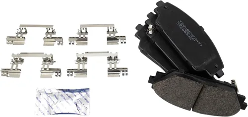 Miniatura 4 de TRQ Kit de pastillas de freno y rotor de rendimiento delantero, kit químico de freno, pastillas de freno, rotores de freno de cerámica, ventilado