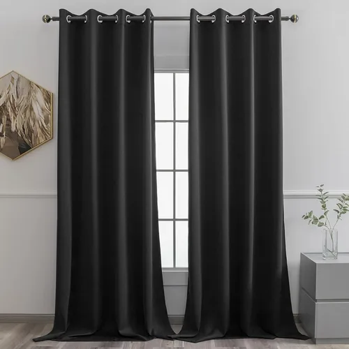 Miniatura 84 de YGO - Cortinas verdes de 183 cm de ancho por 213 cm de largo para dormitorio - Cortinas opacas con ojales en la parte superior, extra anchas