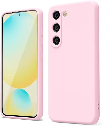 Miniatura 405 de oakxco Funda para teléfono Samsung Galaxy S22 de silicona líquida, color sólido brillante fluorescente, bonita funda protectora delgada de goma