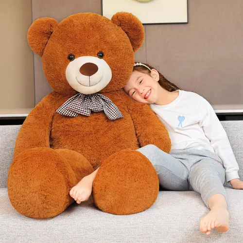 Miniatura 5 de SNOWOLF Oso de peluche gigante de 47 pulgadas, regalo para el Día de la Madre, oso de peluche gigante de 47 pulgadas, lindo oso suave de tamaño real