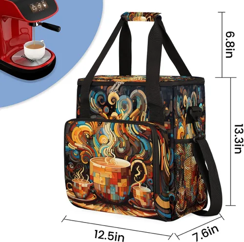Miniatura 2 de cfpolar Bolsa de almacenamiento para cafetera, impermeable, bolsa organizadora de viaje, compatible con K-Mini o K-Mini Plus, y adecuada para otros