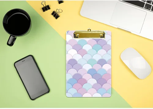 Miniatura 6 de Hongri Portapapeles de plástico pequeño, diseño de moda A5 para estudiantes, niños, mujeres, oficina, hogar, clip de perfil bajo, bonito