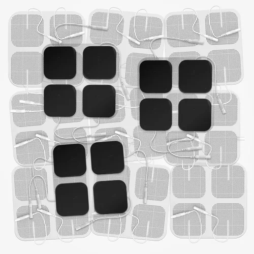 almohadillas cuadradas de 2 pulgadas para electrodos (paquete de 48). Almohadillas para terapia de estimulación eléctrica nerviosa transcutánea