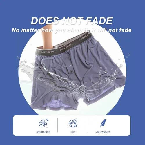 Miniatura 4 de BAMBOO COOL Men's Boxer Shorts 4 Pack Bamboo Boxers Underwear for Men Relaxed Fit Stretch Short