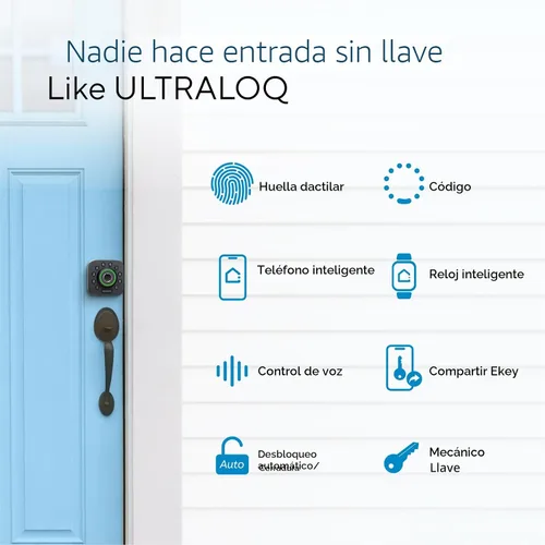 Miniatura 2 de ULTRALOQ U-Bolt Pro - Cerradura inteligente WiFi con sensor de puerta, cerradura inteligente Wi-Fi integrada para puerta delantera