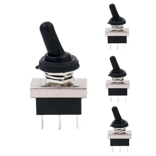 Miniatura 24 de Baomain, interruptor de conmutación SPST con apagado-encendido, 2 clavijas, 12 V 25 A con cubierta impermeable para auto