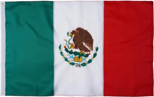 Miniatura 8 de Homissor Bandera mexicana Bandera de México, banderas bordadas de 3 x 5 pulgadas, rayas cosidas, banderas nacionales MX resistentes, poliéster