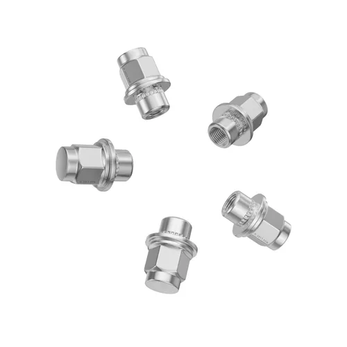 Miniatura 5 de StanceMagic - 20 tuercas cromadas plateadas estilo Mag con arandela - 0.472 in x 1.25, roscas de 12 x 1.25 - 1.5 pulgadas de longitud - 0.827 in