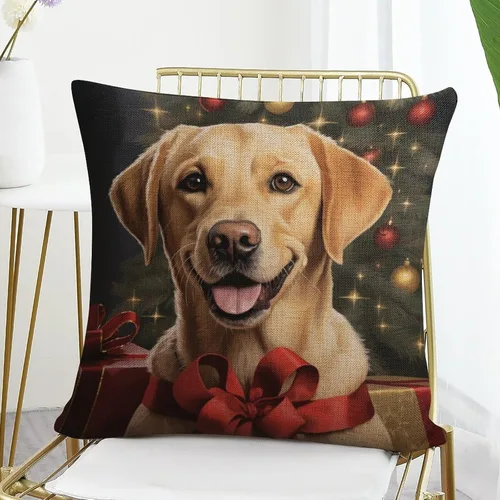 Miniatura 7 de Funda de almohada estampada con retrato de laboratorio de raza de perro amarillo serio, labrador retriever, fundas de cojín amarillas de laboratorio
