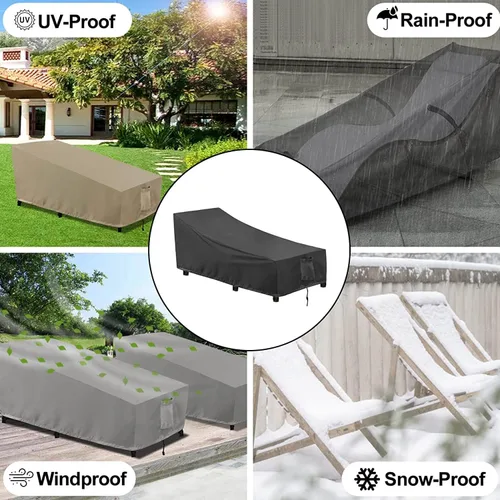 Miniatura 8 de OutdoorLines Funda Impermeable para Tumbona de Patio para Exteriores - Fundas para Tumbonas Resistentes a los Rayos UV, Resistentes a la Intemperie