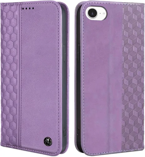 Miniatura 9 de Funda tipo cartera para iPhone 17e/16e de 6.1 pulgadas 2026/2025 - Funda de piel sintética con ranuras para tarjetero, funda magnética fuerte