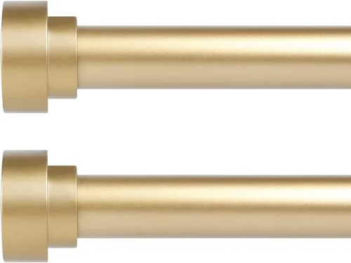 Miniatura 26 de Barras de cortina de bronce para ventanas de 30 a 42 pulgadas (2.5-3.5 pies), barras de cortina resistentes de 1 pulgada de diámetro, barra