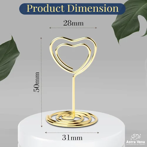 Miniatura 3 de 45 soportes para tarjetas de lugar pequeños para mesa de comedor, boda, banquetes, soportes de números de mesa de metal para decoración de fiestas