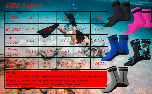 Miniatura 6 de Calcetines de neopreno de 0.118 pulgadas (0.118 in) calcetines de buceo térmicos antideslizantes calcetines de agua para natación deportes acuáticos