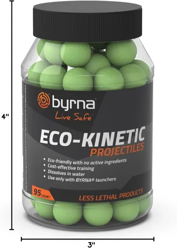 Miniatura 7 de Proyectiles Byrna Eco-Kinetic - Rondas de entrenamiento y recreación para lanzadores Byrna con tecnología de impacto visual - Solubles en agua
