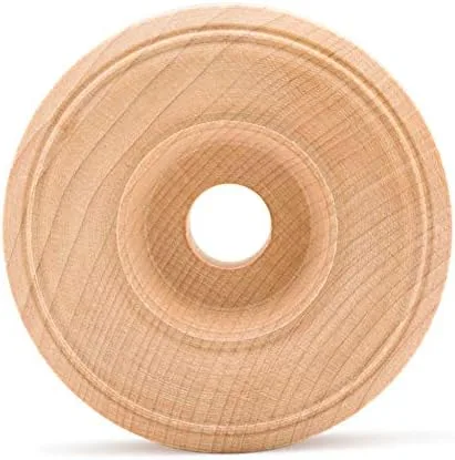 Miniatura 2 de Mini ruedas de madera con banda de rodadura, 1 pulgada de diámetro, paquete de 25, para manualidades y modelos de automóviles de bricolaje, por