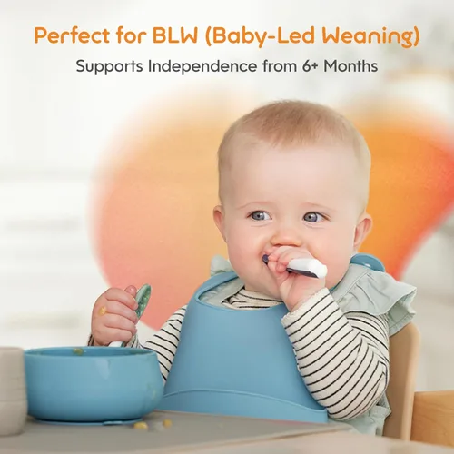 Miniatura 2 de NumNum Juego de cucharas para bebé, utensilios pre-cuchara GOOtensils para bebés de 6+ meses, primeras cucharas de autoalimentación para destete 18