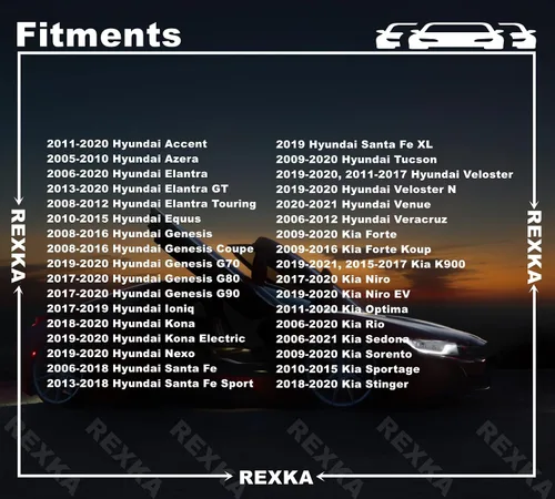 Miniatura 3 de Rexka 20 piezas de parachoques de capó protector de visión de entrada tipo empuje clip para Hyundai Kia 86155-2H100 Accent, Azera, Elantra, Tucson