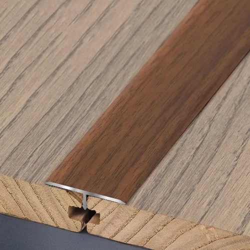 Miniatura 6 de Tiras de transición de moldeo en T de grano de madera, tiras de cubierta de umbral de aleación de aluminio, decoración de borde de alfombra a LVT