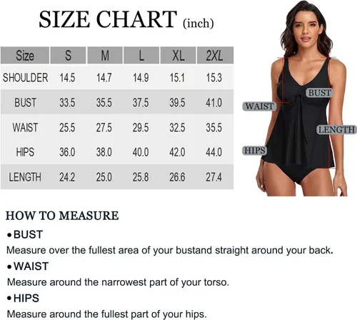 Miniatura 4 de Smicabe Trajes de baño tankini para mujer, 2 piezas, blusa sin mangas, con parte inferior de bikini