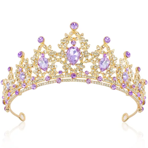 Miniatura 12 de SuPoo Tiaras de Corona de Plata para Mujeres, Tiaras de Cumpleaños, Coronas de Cristal para Mujeres, Tiara de Reina, Diadema de Rhinestone