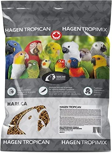 Miniatura 11 de Hagen Tropican - Alimento de loro de alto rendimiento, 3.3 ib. Palitos de loro Hari con maní y semillas de girasol y niveles nutricionales más altos