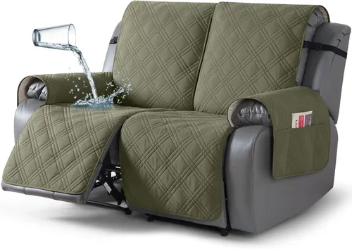 Miniatura 16 de TAOCOCO Fundas para Sillón de Dos Plazas Reclinable 100% Impermeables, Fundas Divididas para Loveseat Reclinable, Funda Antideslizante para Sofá