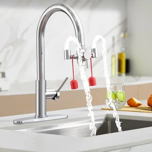Miniatura 4 de Estación de lavado de ojos montada en grifo con tapa, estación de lavado de ojos de emergencia, kit de accesorio de grifo para laboratorio, fábrica