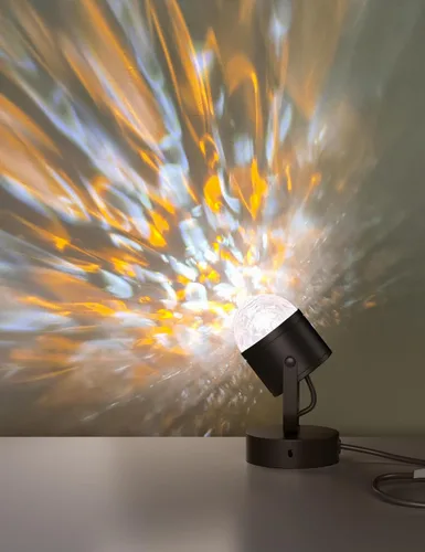 Miniatura 6 de Joyzy Lámpara de Mesa de Ondas Oceánicas Dinámicas Enchufable, Proyector de Luz Nocturna de Ondas de Agua para Habitación, Fiesta, Decoración