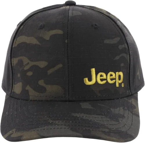 Miniatura 2 de Jeep Texto Logo Bajo Perfil Trucker Sombrero Negro CamoVerde Sombrero, Verde