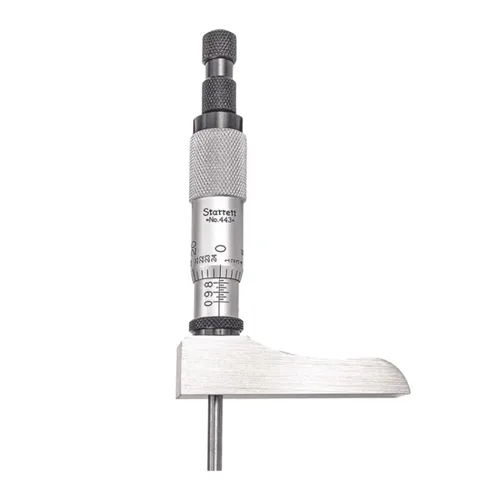 Miniatura 19 de Starrett 449 Profundímetros Vernier tipo micrómetro, pulgadas, 1