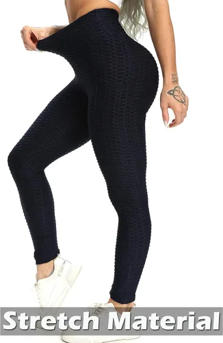 Miniatura 129 de SEASUM - Pantalones de yoga de cintura alta para mujer, con control de abdomen y realce de glúteos, leggings favorecedores para entrenar y correr