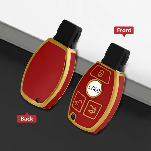 Miniatura 5 de Funda para llavero de automóvil de Mercedes Benz, con protección de TPU suave, compatible con Mercedes Benz C E S M CLS CLK G Class Keyless Smart