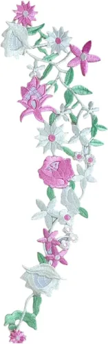 Miniatura 21 de 5 parches de flores coloridas, parches de loto para coser para planchar para ropa de bricolaje, jeans, costura Conjunto de loto