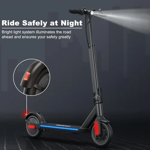 Miniatura 5 de Caroma Electric Scooter Adults, 350W/500W Motor, Top Speed 20/25 Mph & 30 Miles Range, 8.5" Solid Tires, Cruise Control E Scooter for Adults Negro