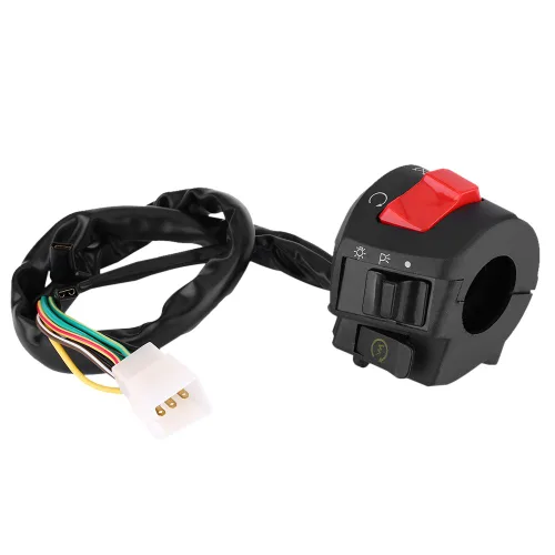Miniatura 6 de Kit completo de control de manillar de motocicleta, ajuste universal con intermitentes de bocina para faros delanteros para todas las motocicletas