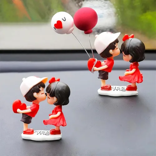 Miniatura 8 de Decoración de coche de acción de caricaturas para parejas, lindos adornos para automóvil, decoración interior del automóvil, lindo adorno