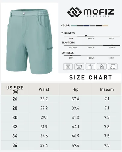 Miniatura 8 de MoFiz Pantalones cortos de senderismo para mujer, de 7 pulgadas, de secado rápido, pantalones cortos deportivos casuales de verano con bolsillos