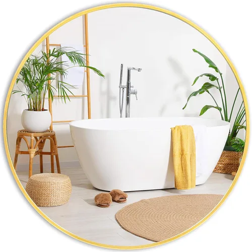 Miniatura 15 de Fabuday Espejo circular negro para pared de 20 pulgadas, espejos redondos para baño, entrada, sala de estar, pasillo, decoración de dormitorio