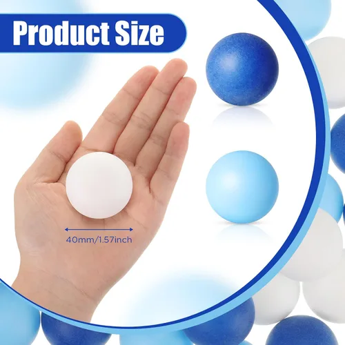 Miniatura 2 de Libima 120 unidades de pelotas de tenis de mesa coloridas de 40 mm, pelotas de plástico a granel para el 4 de julio, carnaval, boda