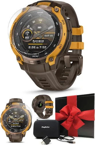Miniatura 11 de PlayBetter Garmin Instinct Crossover AMOLED Tactical (negro) Caja de regalo de reloj inteligente GPS para exteriores, pantalla analógica