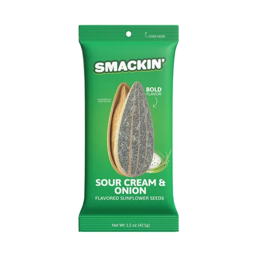 Miniatura 17 de SMACKIN' Sunflower Seeds, Lote pequeño jumbo asado, hecho en Estados Unidos, pimienta agrietada. Bolsas de 1.5 onzas (paquete de 6)