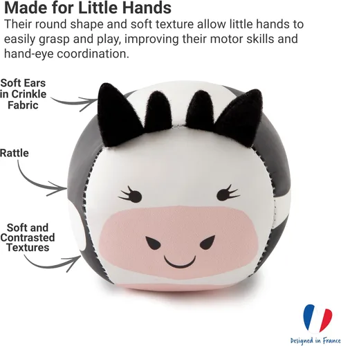 Miniatura 4 de Little Big Friends Roly Poly Balls Juguete sensorial de sonajero para bebé, juego de 4 Tema Granja